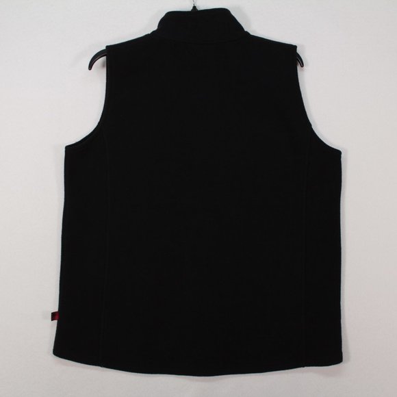 Woolrich Vest Women's Large Black Sleeveless Solid Fleece - Picture 11 of 14